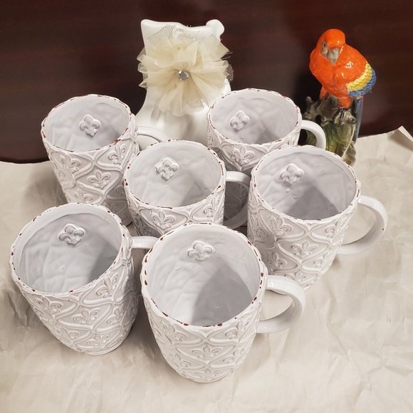 Mud Pie - Fleur De Lis Latte Mug - Picture 3 of 3